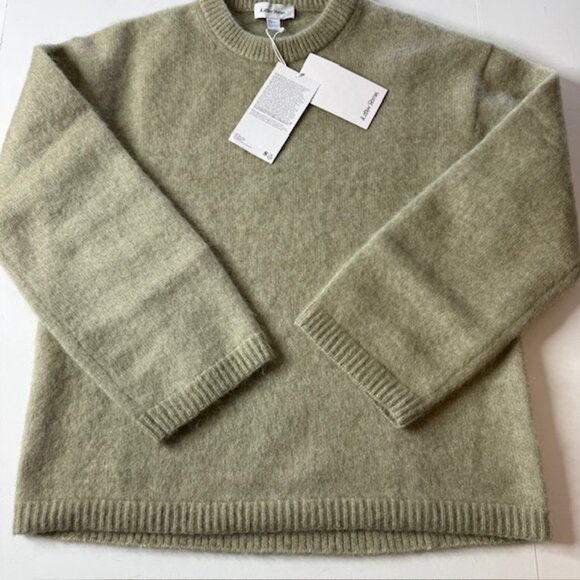 & Other Stories Mohair Wool Blend Sweater Size S Moss Green NWT Reg Retail $139 - Picture 4 of 13